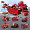 GBL KY1116 1116 CỨU HỎA 8 TỔ HỢP bộ đồ chơi xếp lắp ráp ghép mô hình Technic Kỹ Thuật Công Nghệ Cao Mô Hình Phương Tiện 652 khối