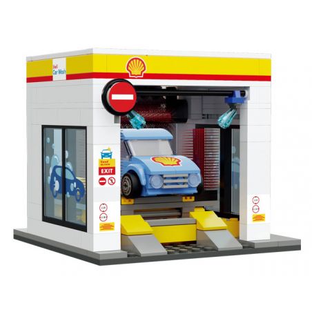 CADA DOUBLEE C66030 66030 RỬA XE SHELL bộ đồ chơi xếp lắp ráp ghép mô hình City Thành Phố 294 khối