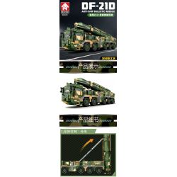 LE YI 82001 XE TÊN LỬA ĐẠN ĐẠO CHỐNG HẠM DONGFENG 21D bộ đồ chơi xếp lắp ráp ghép mô hình Military Army DF-21D ANTI-SHIP BALLISTIC MISSILE Quân Sự Bộ Đội 1208 khối