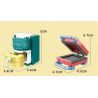 WOMA C0355 0355 DỤNG CỤ NHÀ BẾP MINI 8 MẪU bộ đồ chơi xếp lắp ráp ghép mô hình 579 khối