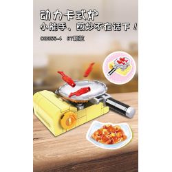 WOMA C0355 0355 DỤNG CỤ NHÀ BẾP MINI 8 MẪU bộ đồ chơi xếp lắp ráp ghép mô hình 579 khối