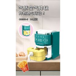 WOMA C0355 0355 DỤNG CỤ NHÀ BẾP MINI 8 MẪU bộ đồ chơi xếp lắp ráp ghép mô hình 579 khối