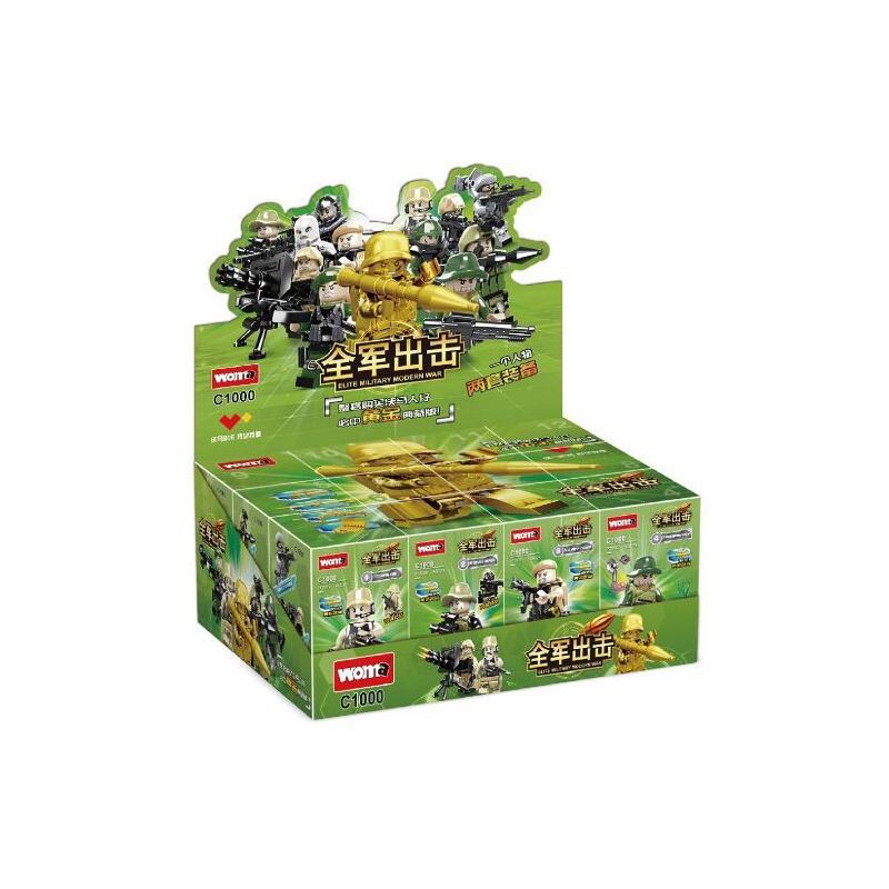 WOMA C1000 1000 non Lego TOÀN QUÂN TẤN CÔNG 12 KIỂU bộ đồ chơi xếp lắp ráp ghép mô hình Military Army Quân Sự Bộ Đội 363 khối