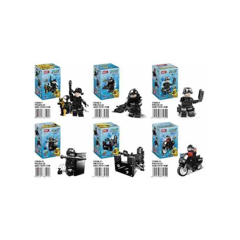 WOMA C5000 5000 MÔ HÌNH ĐỘI SWAT 12 bộ đồ chơi xếp lắp ráp ghép mô hình Military Army Quân Sự Bộ Đội 376 khối