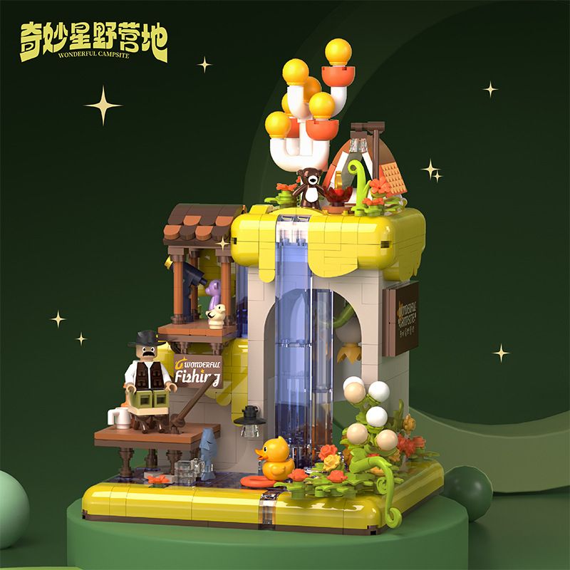 BALODY 21258 KHU CẮM TRẠI WONDER STAR bộ đồ chơi xếp lắp ráp ghép mô hình WONDERFUL CAMPSITE 802 khối