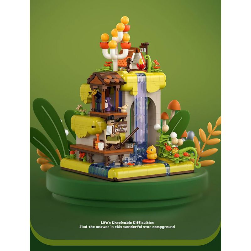 BALODY 21258 KHU CẮM TRẠI WONDER STAR bộ đồ chơi xếp lắp ráp ghép mô hình WONDERFUL CAMPSITE 802 khối