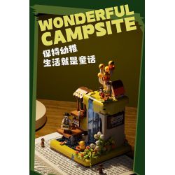 BALODY 21258 KHU CẮM TRẠI WONDER STAR bộ đồ chơi xếp lắp ráp ghép mô hình WONDERFUL CAMPSITE 802 khối