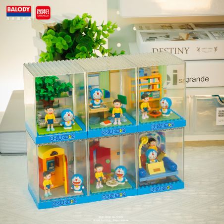 BALODY 21081 ĐÔRÊMON THẾ GIỚI VI MÔ 6 HÌNH bộ đồ chơi xếp lắp ráp ghép mô hình Movie & Game Phim Và Trò Chơi 726 khối