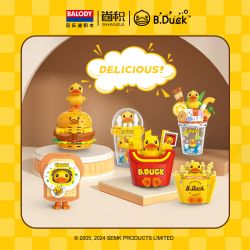BALODY 21280 B.DUCK LITTLE VỊT VÀNG THỨC ĂN ĐỒ CHƠI 6 LOẠI bộ đồ chơi xếp lắp ráp ghép mô hình 591 khối