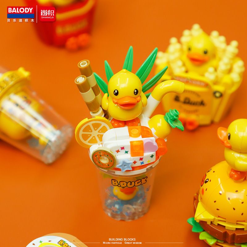 BALODY 21280 B.DUCK LITTLE VỊT VÀNG THỨC ĂN ĐỒ CHƠI 6 LOẠI bộ đồ chơi xếp lắp ráp ghép mô hình 591 khối