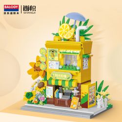 BALODY 21247 QUÁN PHỐ HOA TRÀ CHANH NẮNG bộ đồ chơi xếp lắp ráp ghép mô hình LEMON TEA SHOP 575 khối
