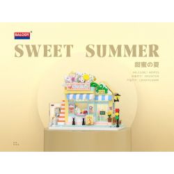 BALODY 21206 NGÔI NHÀ NGHỆ THUẬT HOA MÙA HÈ NGỌT NGÀO bộ đồ chơi xếp lắp ráp ghép mô hình SWEET SUMMER 485 khối