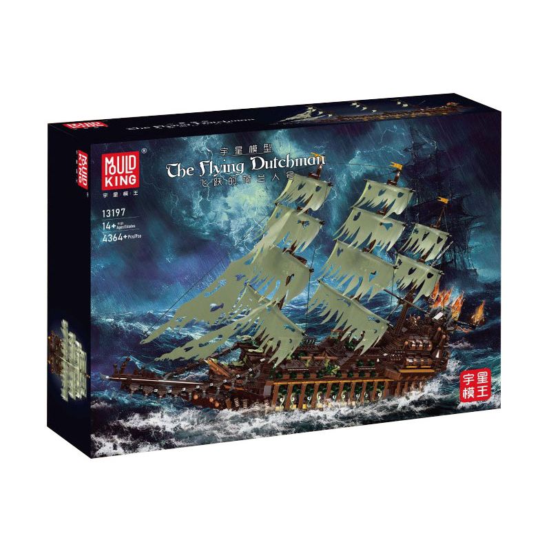 MouldKing 13197 Mould King 13197 NGƯỜI HÀ LAN BAY bộ đồ chơi xếp lắp ráp ghép mô hình Pirates Of The Caribbean THE FLYING DUTCHMAN Cướp Biển Vùng Caribe 4364 khối