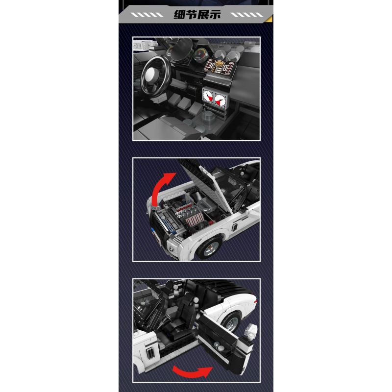 MouldKing 10031 Mould King 10031 ROLLS-ROYCE PHANTOM tỷ lệ 1:14 bộ đồ chơi xếp lắp ráp ghép mô hình Creator ROLLS-ROYCE WRAITH Sáng Tạo 1603 khối