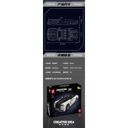 MouldKing 10031 Mould King 10031 ROLLS-ROYCE PHANTOM tỷ lệ 1:14 bộ đồ chơi xếp lắp ráp ghép mô hình Creator ROLLS-ROYCE WRAITH Sáng Tạo 1603 khối
