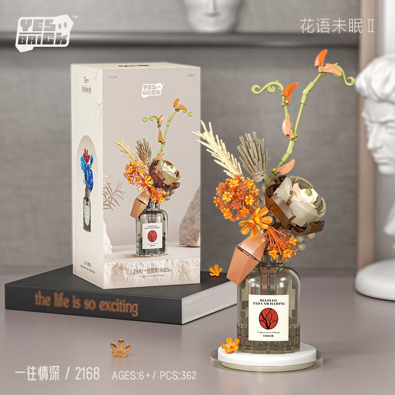 WEILE CREATION 2168 HOA KHÔNG NGỦ II TÌNH YÊU ĐAM MÊ bộ đồ chơi xếp lắp ráp ghép mô hình Creator Sáng Tạo 362 khối