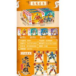 MINGDI LEIBAO K0997 0997 ANH HÙNG THỦY HỬ 4 NGƯỜI MẪU WU SONG JIANG LU ZHISHEN LIN CHONG bộ đồ chơi xếp lắp ráp ghép mô hình 1090 khối