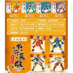 MINGDI LEIBAO K0997 0997 ANH HÙNG THỦY HỬ 4 NGƯỜI MẪU WU SONG JIANG LU ZHISHEN LIN CHONG bộ đồ chơi xếp lắp ráp ghép mô hình 1090 khối