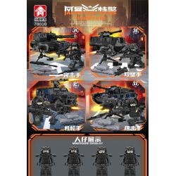 LE YI 78010 STORM SWAT 4 LOẠI TẤN CÔNG XẠ THỦ MÁY BẮN TỈA bộ đồ chơi xếp lắp ráp ghép mô hình Military Army Quân Sự Bộ Đội