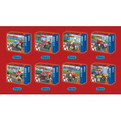 ZHEGAO 913001 CHUYỂN HÓA TRỰC TIẾP TỔ HỢP MECHA CHỮA CHÁY 8 bộ đồ chơi xếp lắp ráp ghép mô hình City Thành Phố 429 khối