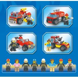 ZHEGAO 913001 CHUYỂN HÓA TRỰC TIẾP TỔ HỢP MECHA CHỮA CHÁY 8 bộ đồ chơi xếp lắp ráp ghép mô hình City Thành Phố 429 khối