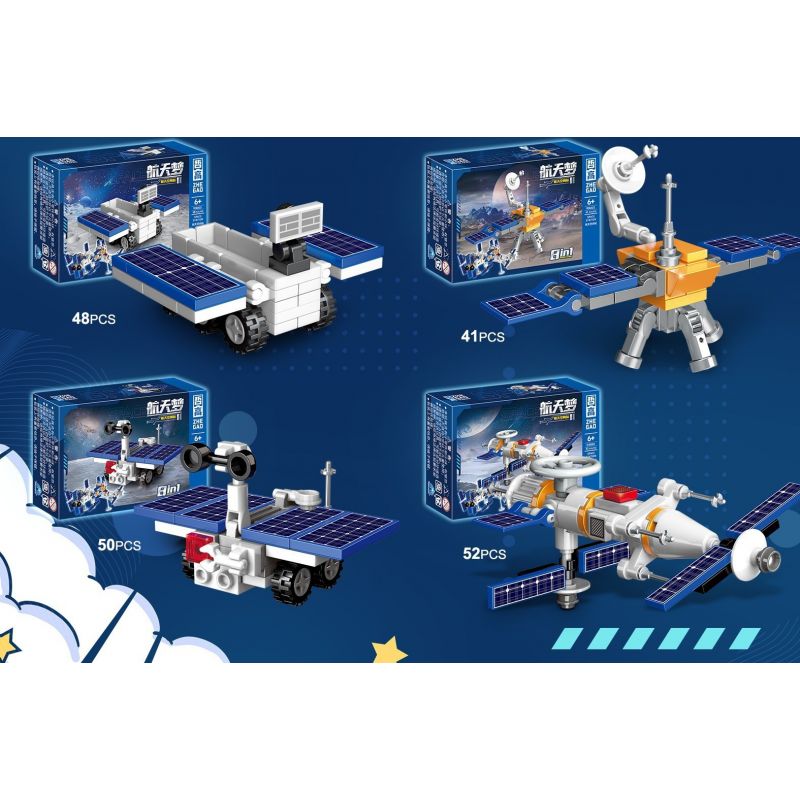 ZHEGAO 915002 TRẠM VŨ TRỤ 8 MÔ HÌNH bộ đồ chơi xếp lắp ráp ghép mô hình City Thành Phố 818 khối