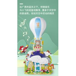 KAIDO KD99015 99015 FANTASY TEDDY CUỘC PHIÊU LƯU KỲ ẢO CỦA KHINH KHÍ CẦU bộ đồ chơi xếp lắp ráp ghép mô hình TEDDY MAGIC LAUNCH ADVENTURE