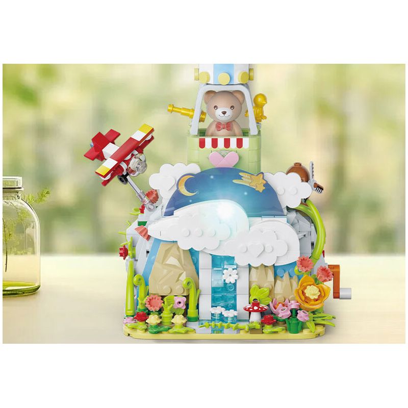 KAIDO KD99015 99015 FANTASY TEDDY CUỘC PHIÊU LƯU KỲ ẢO CỦA KHINH KHÍ CẦU bộ đồ chơi xếp lắp ráp ghép mô hình TEDDY MAGIC LAUNCH ADVENTURE