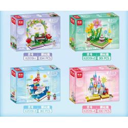 MINGDI LEIBAO K2091 2091 NHẬT KÝ TRUYỆN CỔ TÍCH 4 LOẠI MỘNG MƠ RỰC RỠ CHÚC MỪNG SINH ĐẠI DƯƠNG ÂM NHẠC CƯỠI GIÓ VÀ SÓNG bộ đồ chơi xếp lắp ráp ghép mô hình FAIRY TALE DIARY 1293 khối