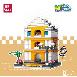 JIESTAR 59075 CHẾ ĐỘ XEM PHỐ THU NHỎ TRƯỜNG HỌC bộ đồ chơi xếp lắp ráp ghép mô hình MINI STREET 206 khối