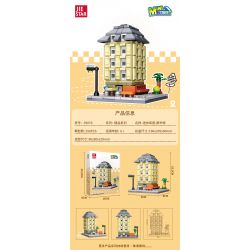 JIESTAR 59076 CHẾ ĐỘ XEM PHỐ THU NHỎ THƯ VIỆN bộ đồ chơi xếp lắp ráp ghép mô hình MINI STREET THE LIBRARY 258 khối