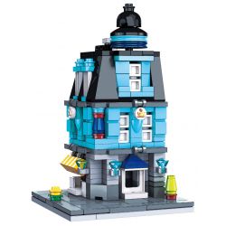 JIESTAR 59079 CẢNH PHỐ MINI CAFÉ GÓC bộ đồ chơi xếp lắp ráp ghép mô hình MINI STREET CORNER CAFE 290 khối