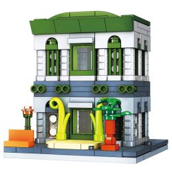 JIESTAR 59080 CHẾ ĐỘ XEM PHỐ THU NHỎ NGÂN HÀNG bộ đồ chơi xếp lắp ráp ghép mô hình MINI STREET BANK 292 khối