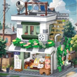 ZHEGAO 612039 KÝ ỨC NĂM THÁNG NHÀ HÀNG ĂN SÁNG CỦA MỌI NGƯỜI bộ đồ chơi xếp lắp ráp ghép mô hình City BREAKFAST SHOP Thành Phố 460 khối