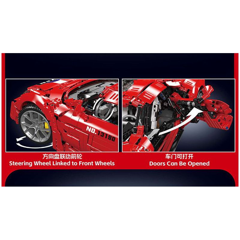 MouldKing 13190 Mould King 13190 SIÊU XE LYCAN tỷ lệ 1:8 bộ đồ chơi xếp lắp ráp ghép mô hình Technic LYKAN Kỹ Thuật Công Nghệ Cao Mô Hình Phương Tiện 4070 khối