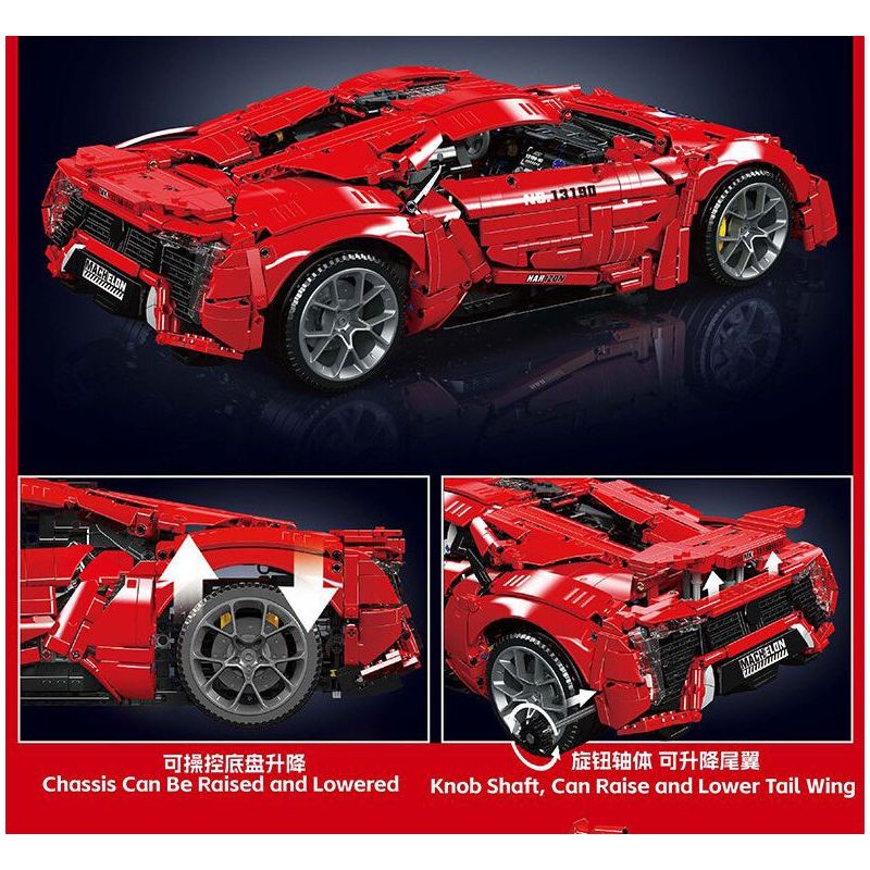 MouldKing 13190 Mould King 13190 SIÊU XE LYCAN tỷ lệ 1:8 bộ đồ chơi xếp lắp ráp ghép mô hình Technic LYKAN Kỹ Thuật Công Nghệ Cao Mô Hình Phương Tiện 4070 khối