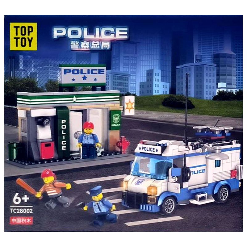 TOP TOY TC28002 28002 non Lego TRỤ SỞ CẢNH SÁT MANHUNT bộ đồ chơi xếp lắp ráp ghép mô hình City POLICE Thành Phố