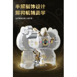 TOP TOY TC2045 2045 TC2060 2060 SANRIO THÂN HÌNH BẠCH KIM HELLO KITTY CYBORG bộ đồ chơi xếp lắp ráp ghép mô hình HELLO KITTY WHITE GOLDEN BIG FIGURE 400 khối