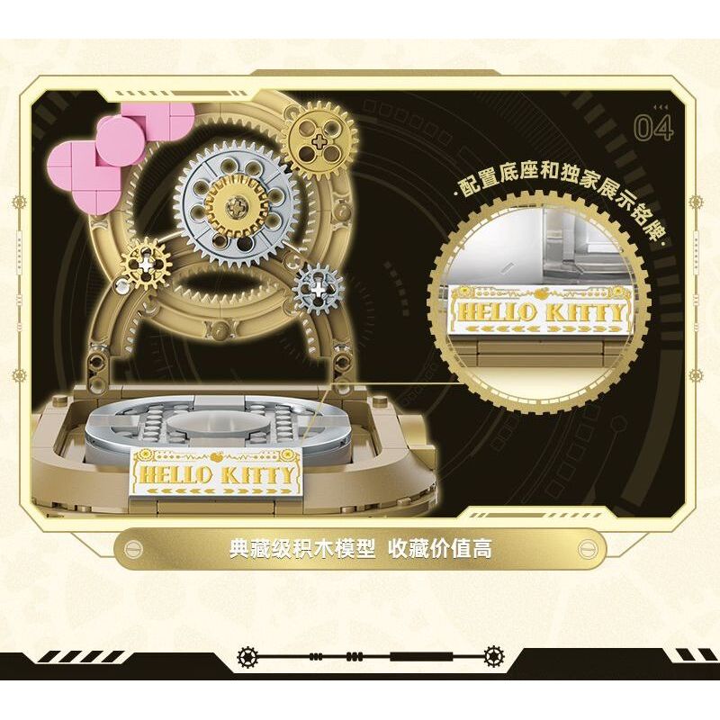 TOP TOY TC2045 2045 TC2060 2060 SANRIO THÂN HÌNH BẠCH KIM HELLO KITTY CYBORG bộ đồ chơi xếp lắp ráp ghép mô hình HELLO KITTY WHITE GOLDEN BIG FIGURE 400 khối