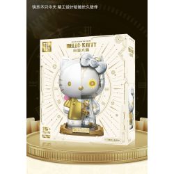 TOP TOY TC2045 2045 TC2060 2060 SANRIO THÂN HÌNH BẠCH KIM HELLO KITTY CYBORG bộ đồ chơi xếp lắp ráp ghép mô hình HELLO KITTY WHITE GOLDEN BIG FIGURE 400 khối