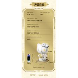 TOP TOY TC2045 2045 TC2060 2060 SANRIO THÂN HÌNH BẠCH KIM HELLO KITTY CYBORG bộ đồ chơi xếp lắp ráp ghép mô hình HELLO KITTY WHITE GOLDEN BIG FIGURE 400 khối