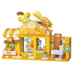 WEKKI 516502 KING ZHUO CỬA HÀNG ĐẦY MÀU SẮC CỦA AZHUO TRÀ TRÁI CÂY bộ đồ chơi xếp lắp ráp ghép mô hình