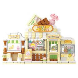 WEKKI 516503 CỬA HÀNG ĐẦY MÀU SẮC CỦA KING ZHUO NHÀ ĂN NHẸ AZHUO bộ đồ chơi xếp lắp ráp ghép mô hình