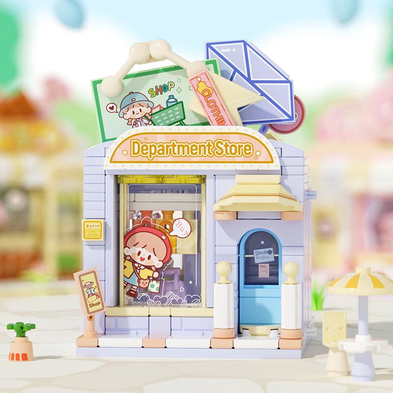 WEKKI 516504 CỬA HÀNG ĐẦY MÀU SẮC CỦA KING ZHUO BÁCH HÓA AZHUO bộ đồ chơi xếp lắp ráp ghép mô hình