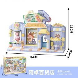 WEKKI 516504 CỬA HÀNG ĐẦY MÀU SẮC CỦA KING ZHUO BÁCH HÓA AZHUO bộ đồ chơi xếp lắp ráp ghép mô hình