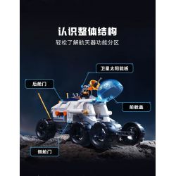 KEEPPLEY K10232 10232 KẾ HOẠCH ĐỔ BỘ LÊN MẶT TRĂNG XE THÁM HIỂM CÓ NGƯỜI LÁI bộ đồ chơi xếp lắp ráp ghép mô hình City Thành Phố 261 khối