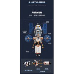 KEEPPLEY K10233 10233 KẾ HOẠCH HẠ CÁNH LÊN MẶT TRĂNG TÀU VŨ TRỤ CÓ NGƯỜI LÁI THẾ HỆ MỚI ĐỔ BỘ bộ đồ chơi xếp lắp ráp ghép mô hình City Thành Phố 572 khối