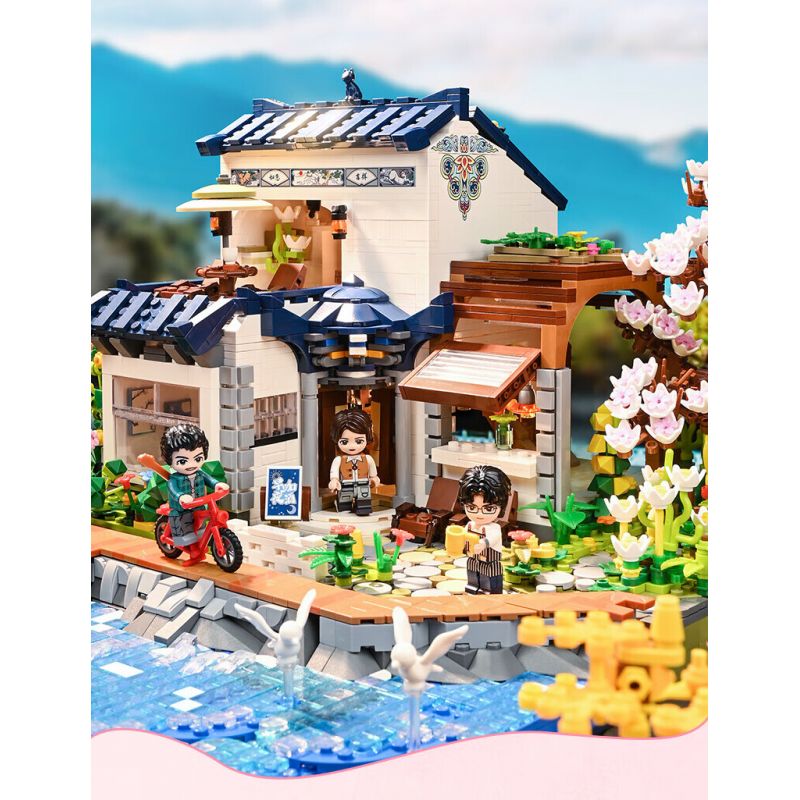 KEEPPLEY K18004 18004 ĐẠI LÝ TUYỆT VỜI HOA THƯỢNG QUAN bộ đồ chơi xếp lắp ráp ghép mô hình Creator Sáng Tạo 3399 khối