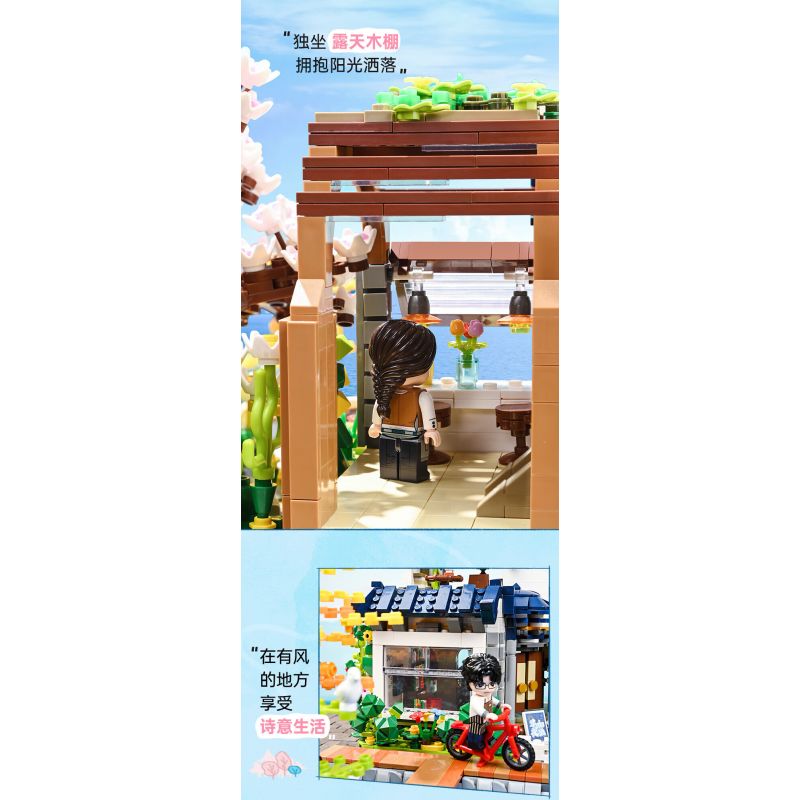 KEEPPLEY K18004 18004 ĐẠI LÝ TUYỆT VỜI HOA THƯỢNG QUAN bộ đồ chơi xếp lắp ráp ghép mô hình Creator Sáng Tạo 3399 khối