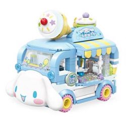KEEPPLEY K20847 20847 SANRIO XE BÁN MÓN TRÁNG MIỆNG CHÓ TAI TO BÁNH PUDDING bộ đồ chơi xếp lắp ráp ghép mô hình Movie & Game SANRIO CHARACTERS Phim Và Trò Chơi 310 khối